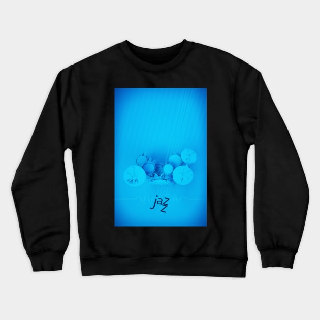 Jazz Blue Accent Crewneck Sweatshirt by cinema4design